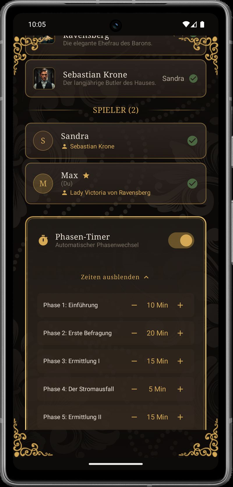 Mystery Evening Raumansicht - Interaktive viktorianische Umgebung erkunden